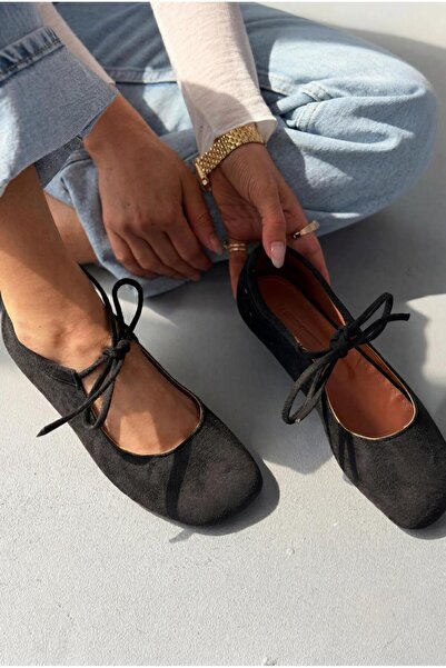 I Love Shoes Γυναικείες μπαλαρίνες Belith Black Suede