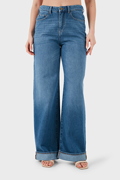Emporio Armani Cotton Relaxed Fit High Waist Jeans Denim Pants Ew000737 Af222...
