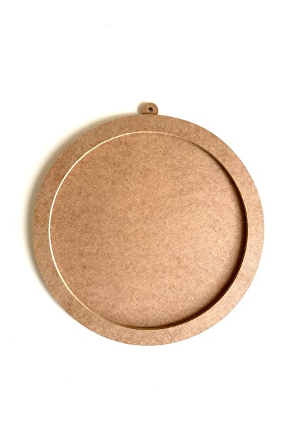 DEKOLOBİ 6 mm MDF Kasnaklı Boyanabilir Yuvarlak Pano Seti 50 cm– Ahşap Dekora...
