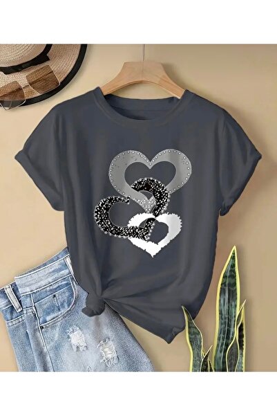NIGRUM PARDUS New Season Hooked Heart Printed 100% Cotton Non-See-Through Plu...