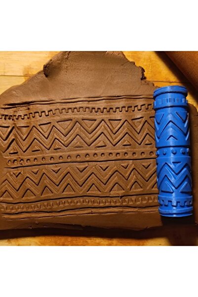Enbceramic 10 CM SERAMİK POLİMER KİL DOKU RULOSU DESEN OKLAVASI
