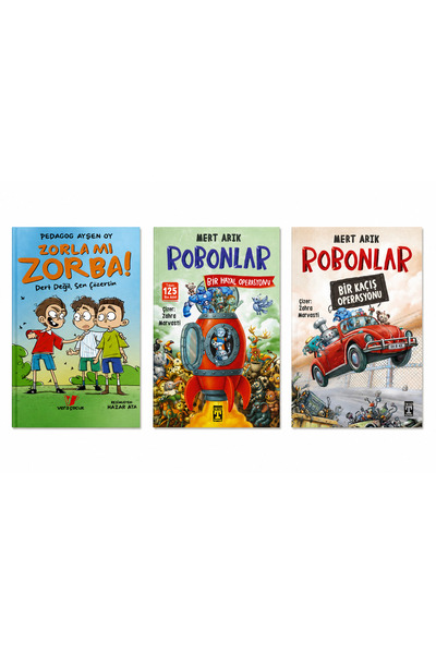 Timaş Çocuk Robonlar 1 - Robonlar 2 - Zorla mı Zorba mı 3 kitap set