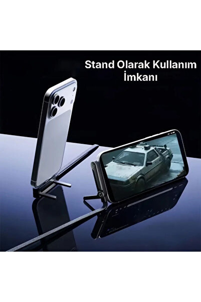 Qozie 240W 1.5M Hızlı Şarj | Standlı | Metal Başlıklı Gamer Type-C to Type-C Kablo