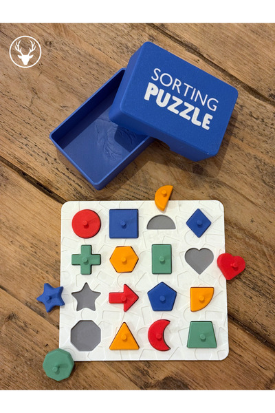Zervano Educational Geometric Shape Matching Puzzle Set - Brain Teaser for Ki...