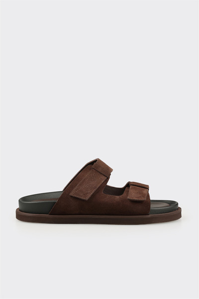 Elle Shoes Kahve Deri Erkek Terlik