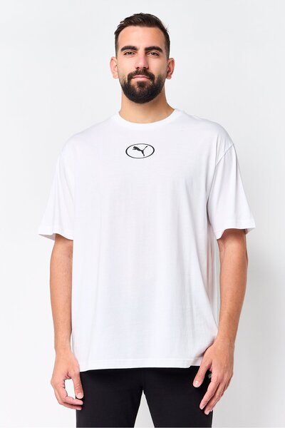 Puma Men Relaxed Fit Short Sleeve Outdoor T-Shirt, White