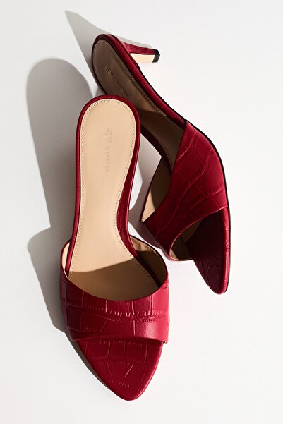 H&M Topuklu Deri Sandalet