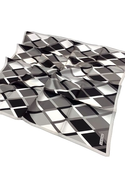 Armine Noul sezon 2021-22 Seria cu model geometric eșarfă din twill de mătase...