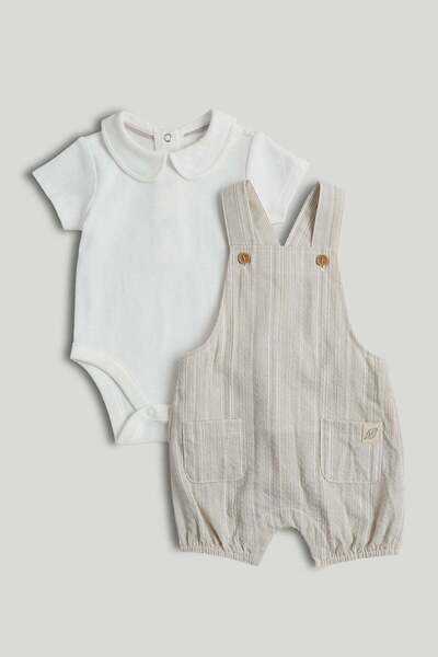 MOTHERCARE ملابس داخلية مخططة وقميص قصير (بيب شورت) وبدلة داخلية (بودي سوت)