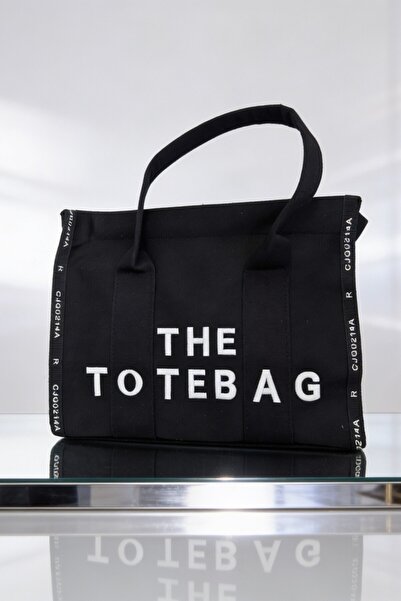 ents Black Women's Canvas Tote Bag Daily Shoulder Bag Large Size