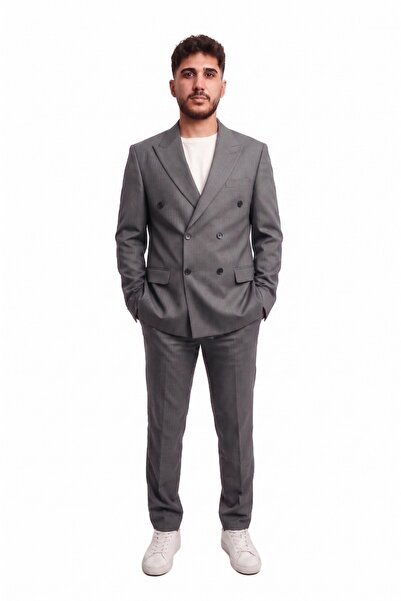 MODMEN Sports Double-Breasted Striped Suit