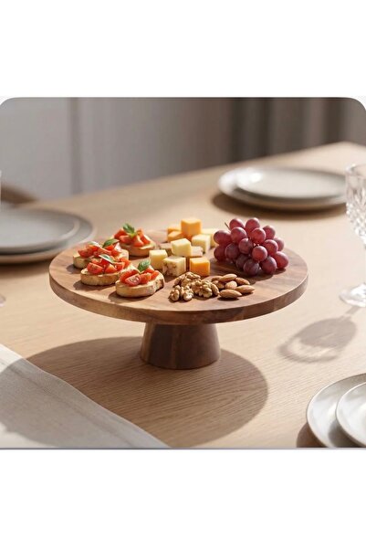 MİEN Akasya Ayaklı Sunumluk 30 Cm