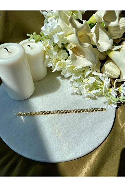 Merishe Jewerly Gold Square Stone Stainless Steel Adjustable Bracelet