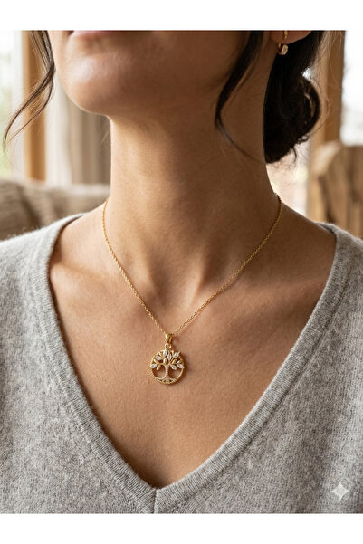 lavante butik kendini özel hisset Steel Tree of Life Necklace with Steel Tree...