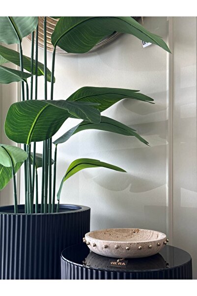 HERA DEKOR Travertine Top Detailled Decorative Bowl