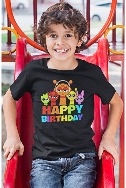 SEVBANO Tricou pentru copii cu desene animate, imprimat cu tematica Ziua de N...