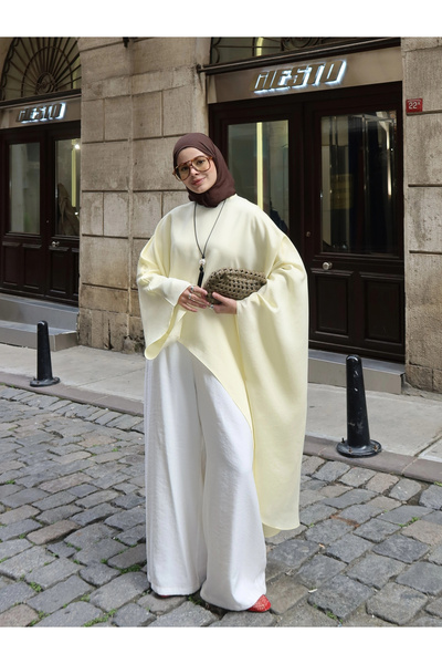 MODA AKSA 7147 ARABİK ASİMETRİK ÜST sarı