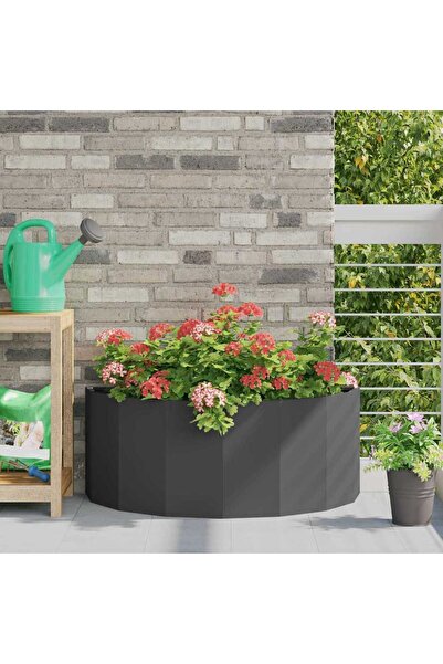 vidaxl Jardiniera Negru 90 x 45 x 35 cm Otel