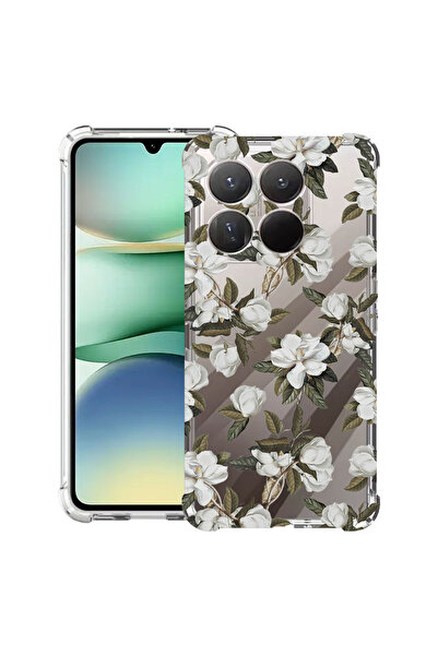 bestcase Husă Antișoc pentru Xiaomi 15T Pro, Florală - Flori de Magnolie Past...