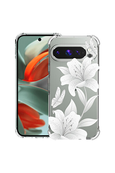bestcase Husă Antișoc pentru Google Pixel 10 Pro XL, Florală - Lotus Alb Eleg...
