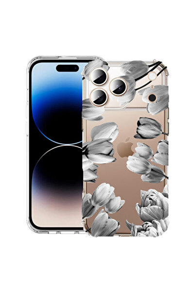 bestcase Husă Antișoc pentru Apple iPhone 17 Pro, Florală - Lalea Neagră, 205...