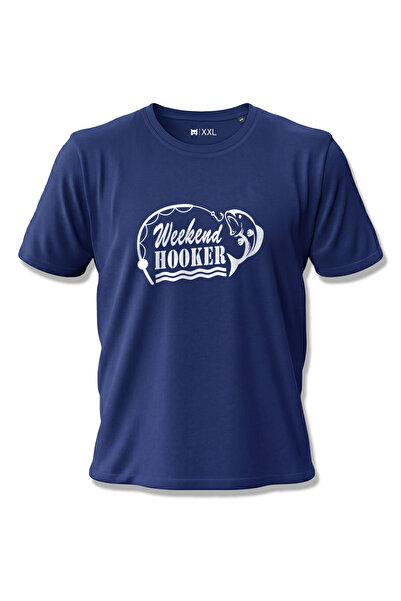 North Whiskers تي شيرت Weekend Hooker Esprili Fisherman مطبوع 100% قطن للجنسي...