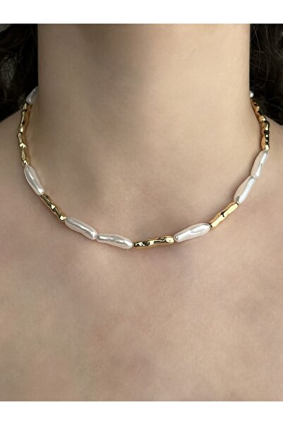 Nilly Jewelry Gold Detaylı İnci Kolye
