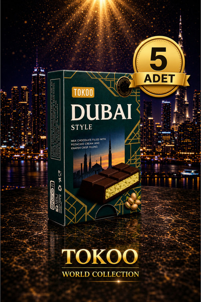 Dubai: 30g*5ad. Antep fıstıklı krema ve çıtır kadayıf dolgulu sütlü çikolata