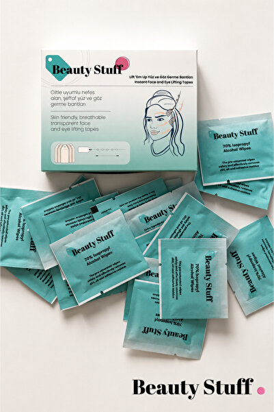 Beauty stuff Alkollü Cilt Temizleme Mendili - 20 Adet - 70% Isopropyl Alcohol Wipes
