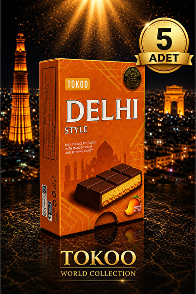 Delhi: 30g*5ad. Mangolu krema ve patlayan şeker dolgulu sütlü çikolata