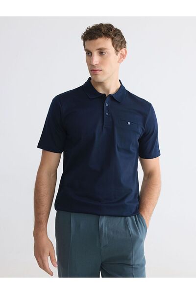 LC Waikiki Polo Yaka Textured Men's T-Shirt