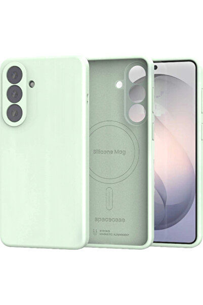 spacecase Θήκη Σιλικόνης MagSafe για Samsung Galaxy S26 Plus — Μέντα