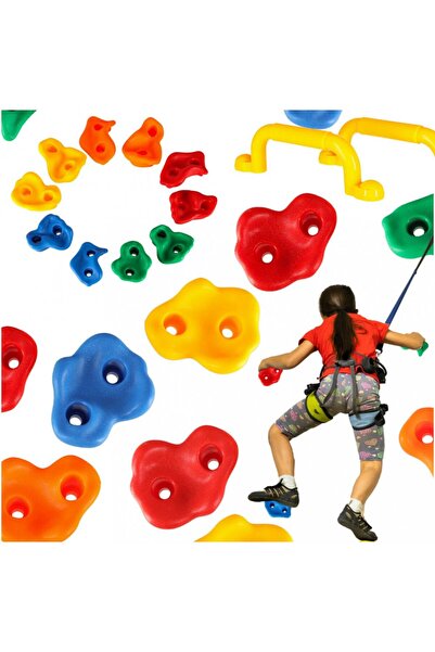Ikonka Set 10 pietre de catarat si escaladat, multicolor, cu manere si surubu...