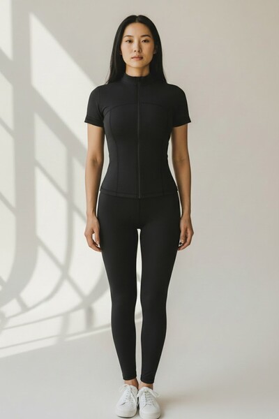 LİNALP 3-Piece Sports Set | |   Push up Leggings, Sports Bustier and Jacket