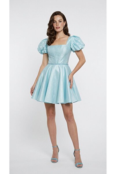 Luna Bride Kemer Detaylı Mini Elbise