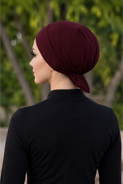 Maison La Femme قبعة سباحة نسائية محتشمة للسباحة في المسبح والبحر E مرن