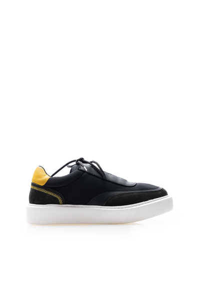 UrbanShoes Sneakers bărbați din piele naturală, Leofex - Mostră Ramon Negru s...