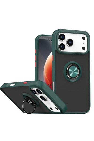New Face غطاء سيليكون جديد من ILKESHOP لهاتف iPhone 17 Pro Montreal مع حلقة (...