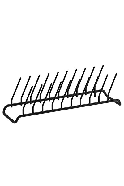 IKEA 9 Bölmeli Çelik Tabaklık Uzunluk: 28 Cm Tezgah Üstü Bulaşıklık Siyah Ren...