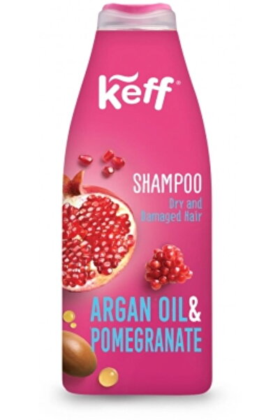 keff Șampon cu rodie și ulei de argan pentru păr uscat și deteriorat, 500ml