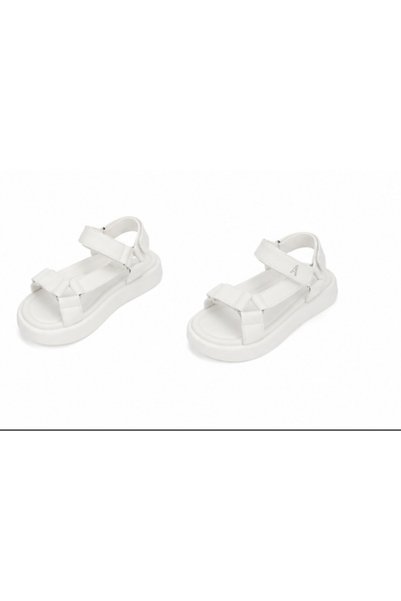 YASSO Sandale copii casual cu arici Beige, Black, White & Pink