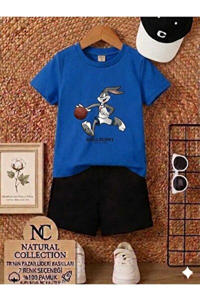 Nice Clothes Tricou și pantaloni scurți de vară pentru copii, unisex (BUNNY B...