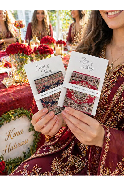 Mapel 12 Adet Kişiye Özel Etnik Cüzdan, Kına, bride to be, düğün, nişan, söz,...