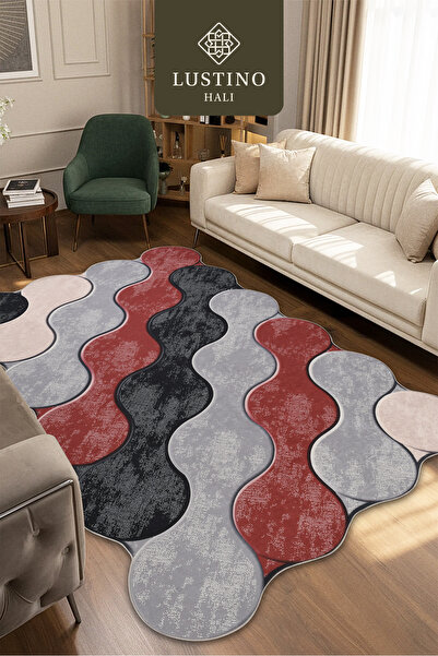 Lustino Halı Yıkanabilir Halı Kaymaz Taban Leke Tutmaz Salon Halısı Mutfak Ha...