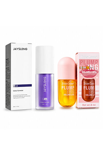 jaysuing Kit Beauty Premium pentru Zâmbet Alb și Buze Voluminoase, V34 Colour...