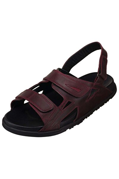 COSTO 45 46 47 Size Men's Sandals Burgundy Leather Wide Fit Summer Use