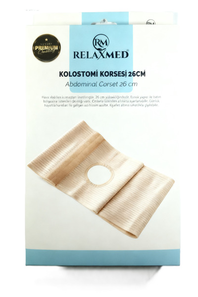 RMRELAXMED Kolostomi Korsesi - Standart Beden Ayarlanabilir Stoma Torba Sabit...