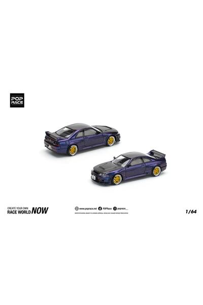 Pop Race 1/64 Nissan GT-R R33 Nismo 400R Midnight Purple PR640256