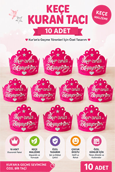 Aydede Oyunevi Quran Crown Felt 10 Pieces – a Lifetime of Quranic Recitation ...