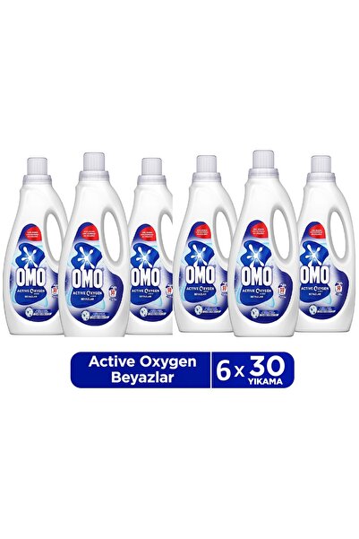 Omo Active Oksijen Etkisi Beyazlar İçin Sıvı Deterjan 1500 ml x6